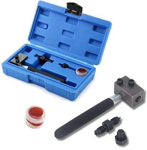AXILYZE Universal Hand Held Brake Pipe Flaring Tool 3/16 Inch SAE (4.75mm) Brake Pipe Double Flaring Tool Kit, 45 Degree Flare for Vehicle Brake Lines Repairing, 3/16 SAE Car Pipe Flaring Device