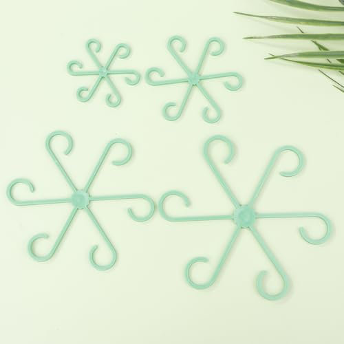 HugMiu 4 Stück Pflanzens tahl Rahmen Wieder verwendbar Keine Pfahl Spalier Kunststoff Pflanzen Stängel Unterstützung Clips Für Kletter Pflanzen Äste Stamm Organizer Garten Werkzeuge