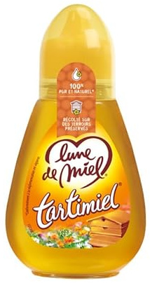Miel Lot de 4 Doseurs de 250g Tatimiel Miel Toutes Fleurs Lune de Miel