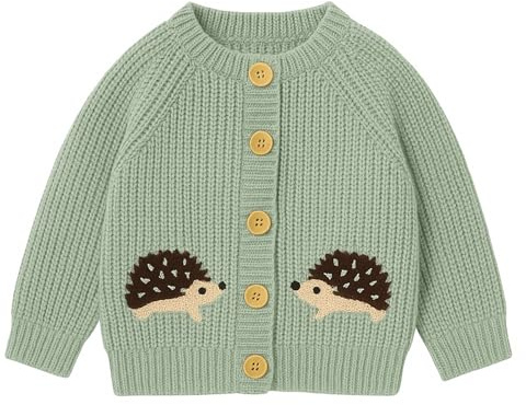 Yoolhamy Cardigan Tricoté pour Bébé et Enfant- Pull Chaud à Manches Longues pour l'automne et l'hiver - Haut pour Filles et garçons