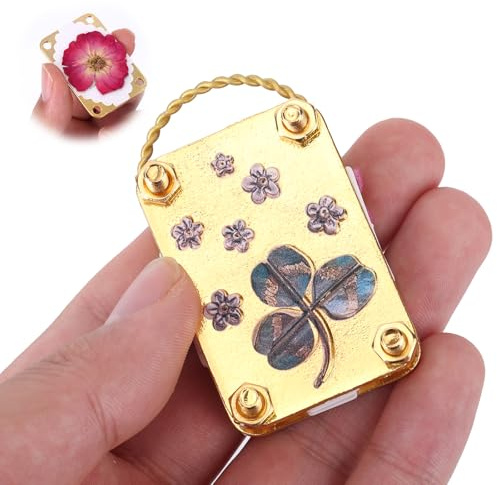 BOXOB Mini Flower Press, Metal Micro Miniature Tiny Little Small Plant Press Kit with 20 Sheets Paper Portable Leaf & Flower Preservation Tool for Nature DIY Arts Crafts Lovers Gift