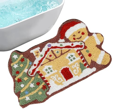 Pepparkaks Matta Söt Mjuk Antislip Pepparkakshus Jul Dörrmatta