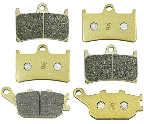 S SYUU moto Fibre de cuivre Plaquettes de Frein Avant et Arrière Compatible avec Yamaha MT-07 MT-09 MT-10 2014 2015 2016 2017 2018 FZ1 Fazer Naked 2006-2016 FZ-07 FZ-10 FA252F FA174R