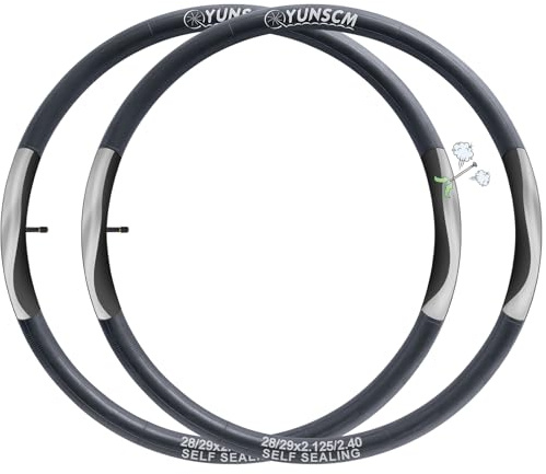 YunSCM 2PCS 57/62-622 Selbstreparierender 28/29 Zoll Schlauch 28/29x2.125 28/29x2.25 28/29x2.35 28/29x2.40 AV32mm Valve，pannensicherer/Selbstdichtend，Kompatibel 28/29 Zoll Fahrradschlauch Reparieren