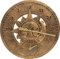 St Helens Home & Garden Vintage Sun and Moon Clock and Thermometer 300mm / 12