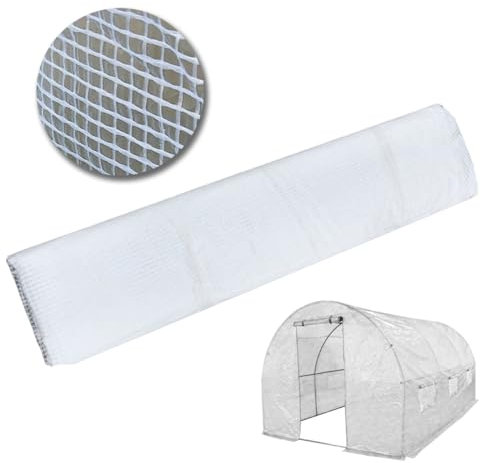 4IQ Group Gewächshausfolie UV Beständig - Gewächshaus Folie 2x3,5m - Weiß Gitterfolie für Tunnel Gewächshaus - Tomatenhaus Folie 140g/m2 - Starke Gartenfolie 200x350 cm