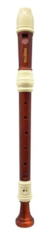 HOSEYIN Alto Recorder Baroque style German style F Key 8 Holes Soprano Recorder for Beginners students (wood grain)