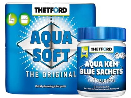 Aqua Kem Blue påsar + Aqua Soft 4 rullar