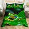 TACOKI Bettwäsche 135x200 Frosch, 3D Muster Laubfrosch-Palmblatt Bettwäsche Set Weich Kuschelig Mikrofaser Bettbezug mit Reißverschluss Bettbezüge + 2 Kissenbezug 80x80 cm 3253z