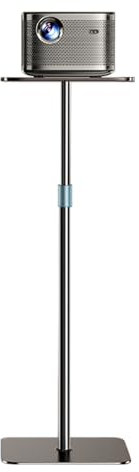 HIBORI Beamer Ständer Projektor Halterung Höhenverstellbar 104–160 cm – Bodenständer mit Platte für Präsentationen, Heimkino, Studio, Büro – Traglast bis 6 kg