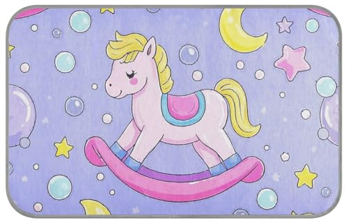 Bonita cama de refrigeración para mascotas, diseño de caballo balancín, color morado, melocotón, para mascotas, para gatos, gatos al aire libre, lavable, enfriador para perros, talla M