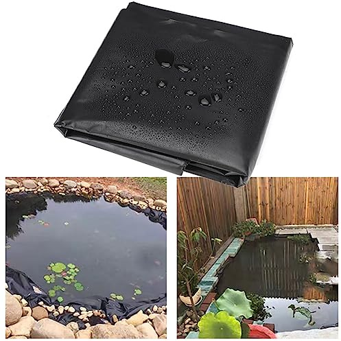 XAXIAOZ Revestimiento Flexible y Resistente para estanques al Aire Libre de 8 m x 8 m, 0,20 mm de Grosor, Color Negro, para paisajismo, Fuentes, Arroyos y Corrientes de Agua, Res