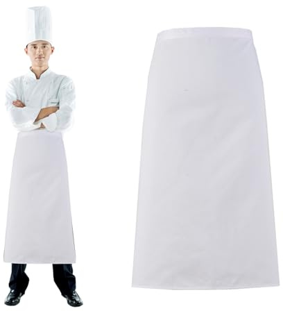 Daelesr 2 Pezzi Grembiule Sala Ristorante, Grembiule Cucina Cuoco Uomo Donna Cameriera, Mezzo Grembiuli da Cucina con Tasche, Catering Half Apron Lavoro, per Bistrot, Bar, Caffè, 69x68cm