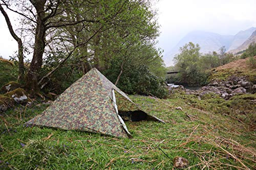 DD Hammocks - DD Pyramidenzelt - MC: wasserdichtes Camouflage-Zelt 1/2 Person, für Wandern, Rucksackreisen und Stealth-Camping-Abenteuer