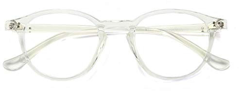 Dollger Blaulichtfilter Brille Computerbrille Anti-Blaulicht Klassische Rund Frame Gaming Brille für Damen Herren Schwarz