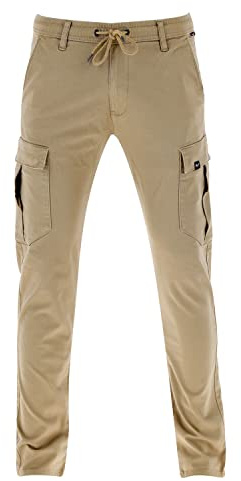Reell Reflex Easy Cargo, Hose für Männer, Herrenhose mit Bund (L Long, Dark Sand)