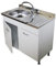 Arredobagno e Cucine Mueble bajo lavabo blanco, 2 puertas, con fregadero de acero inoxidable, 80 cm, bañera a la izquierda