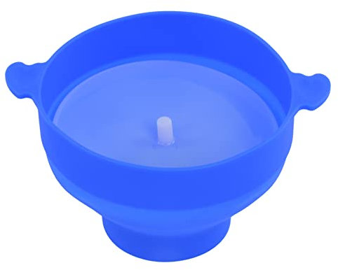 Macchina per popcorn per microonde, ciotola pieghevole per popcorn per popcorn ad aria calda in silicone pieghevole con coperchio e manici, lavabile in lavastoviglie(Blu)