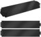 YUENFONG 25m Beeteinfassung Rasenkante Metall Verzinkt Flexible Beetabgrenzung Beetumrandung Mähkante Palisade Gartendekorativ UV und Witterungsbeständig, 100 cm x 15 cm, Schwarz (25 Stücke)