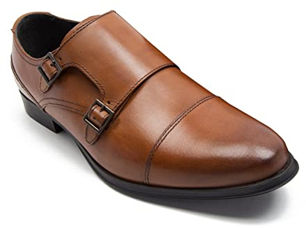 Thomas Crick Mocassins Boycie Monk-Strap pour Homme, Peau, 40 2/3 EU
