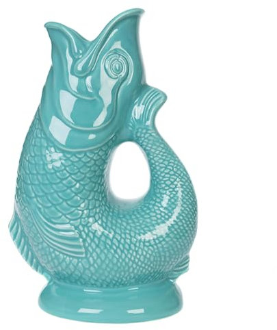 Gurgly Iconic Aqua Glug Krug Groß 28cm 1,4L - Fisch Wasserkrug Deko Fisch Vase Ornament Karaffe