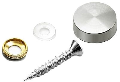 zalati Tornillo de fijación 12 tornillos de espejo con arandelas de cobre fijación exterior de la pared para la pantalla de señalización del marco de la Cartelera de espejo de vidrio - 16 mm