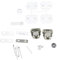 Hinge kit Washing Machine, Washing Machine 43013964, AS0067923 CANDY Washing Machine, Washing Machine 43013964, AS0067923 CANDY