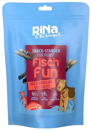 RiNa`s 100% Kabeljau & Lachs - Natürliche Hundeleckerli aus Fisch - 80g Stange