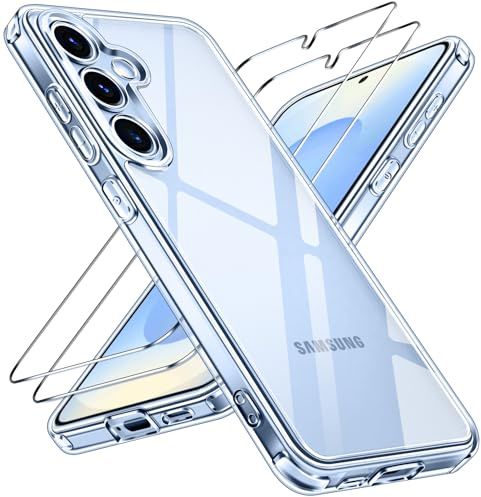 ivoler Funda para Samsung Galaxy S25 5G, [Protección Militar] Carcasa Protectora Antigolpes Transparente Anti-Choques Bumper Case - Claro