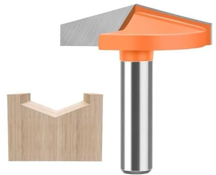 Fraise à rainurer en V à tige de 8 mm, 60/90/12/150 degrés, outil de chanfreinage for gravure CNC(8 * 38mm*150Degree)