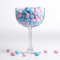 Decoraparty Copa transparente para peladillas, vaso gigante maxi, centro de mesa, para caramelos, bombones, caramelos, peladillas, diámetro 16 cm x altura 24 cm
