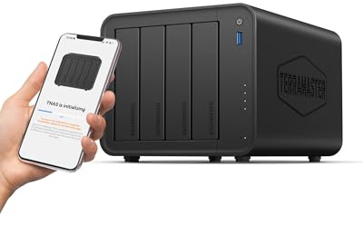 TERRAMASTER F4-425 4-Bay NAS Storage – Intel x86 Quad-Core CPU, 4GB RAM, 2.5GbE LAN, Network Attached Storage Multimedia Server for Home Users (Diskless) (F4-425)