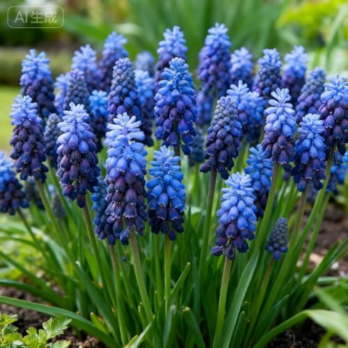 Jacinto de Uva/rizomas de Jacinto de Uva perennes resistentes/rizomas de jardín perennes/Jacinto raras para plantar en el jardín-d-6 Rizomas