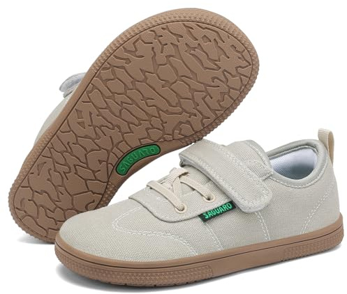 SAGUARO Zapatillas Barefoot Niña Deportivas Respetuosas con Puntera Ancha y Suela Zero Drop,Gr.25-35