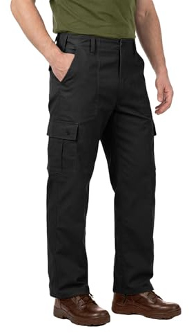 Men’s Combat Trousers US Army M65 Military Style Multi Pocket Cargo Work Pants Tactical Casual Walking Outdoor Hiking Adjustable Waist Drawstring Leg