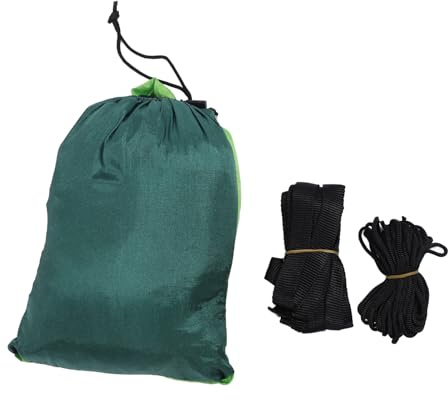 Yosoo Health Gear Utomhushängmatta 210T Nylon Camping Hängmatta med Nät 661lb Lastbärande 102,4 X 55,1 Tum Lättvikts Bärbar Design med Dragkedja för Vandring Picknick Innergård (Mörkgrön med