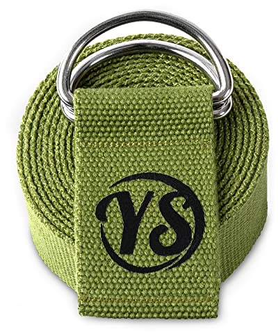 Yoga Studio YS/Strap/DRing/2.5/Green Correa para cinturón (2,5 m), Color Verde, Unisex, Size Dimension-38mm x 2.5m