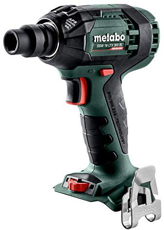 metabo Akku Schlagschrauber SSW 18 LTX 300 BL (ohne Akku, 18 V, Max. Schraubengröße M18, Max. Drehmoment 300 Nm, Drehmomentstufen 12, mit Koffer) 602395840