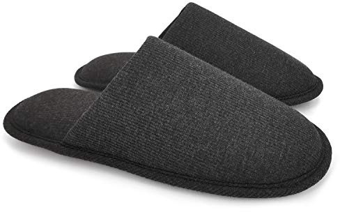 ofoot Zapatillas Estar por Casa Hombre Verano Algodón Orgánico Acogedoras, Zapatos Planos Espuma Viscoelástica Lavables，Suela de Goma Antideslizante