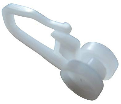 rewagi Gardinenröllchen 9mm - Gardinengleiter, Faltenlegehaken, Überklipahaken - 25, 50, 100, 200, 500, 1000 Stück (100 Stück)