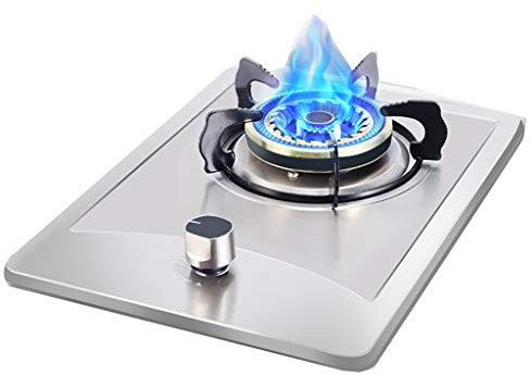 Samnuerly Estufas de Gas para el hogar Placa de Cocina de Gas de Acero Inoxidable 4.2 Kw Encimera de Cocina casera ignífuga/Cocina Individual integrada
