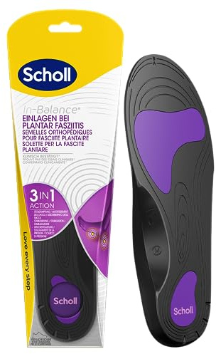 Dr. Scholl's In-Balance Semelles Orthopédiques Homme & Femme pour Fasciite Plantaire avec Soutien de la Voûte Plantaire et Soulagement des Douleurs au Talon et au Pied, Taille 40-42