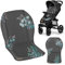 Lionelo SEATLINER Universelle Kinderwagenmatratze, beidseitig wasserabweisendes Material, kompatibel mit den meisten Kinderwagen, weiche Kinderwageneinlage