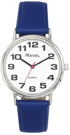 Ravel Unisex Easy Read Watch with Big Numbers - Analogue Quartz - R0105