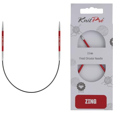 KnitPro Zing Fixed Circular Needles 9 (22.5cm) | 2.50mm