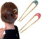 2 pezzi forcina per capelli francese, forcina francese a forma di U in metallo forcina per capelli francese twist forcina per capelli forcina per capelli per donne ragazze accessori per capelli (oro)