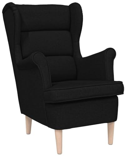 vidaXL Fåtölj svart 74x84x100 cm tyg