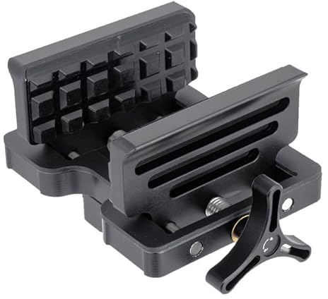 Bravovski Arca Swiss Saddle Mount with 1/4 and 3/8 Screw Holes, Shooting Rest Head, Universal Rifle Clamp for Tripod Hunting, Shooting, Target Practice, and Outdoors