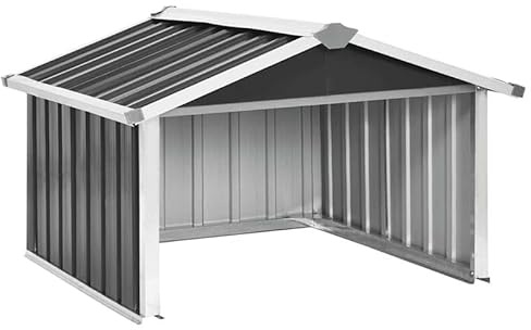 Capanna da giardino in acciaio zincato – tosaerba garage 92 x 97 x 63 cm antracite, resistente alle intemperie e durevole per attrezzi da giardino