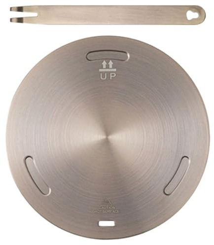 HOMSFOU Placa Difusora de Calor de Acero Inoxidable Asa para Cocina, Disco Convertidor de Calor para Inducción, Difusión para Utensilios de Cocina